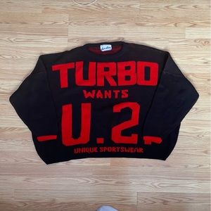 ROB RICH Vintage Turbo Wants U.2. Sweater. UNISEX